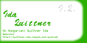 ida quittner business card